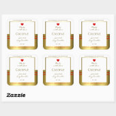 Elegante Product Verpakking Etiketten Wit en Goud (Vel)