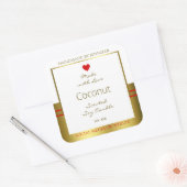 Elegante Product Verpakking Etiketten Wit en Goud (Envelop)