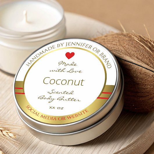 Elegante Product Verpakking Etiketten Wit en Goud