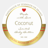 Elegante Product Verpakking Etiketten Wit en Goud (Voorkant)