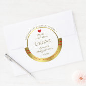 Elegante Product Verpakking Etiketten Wit en Goud (Envelop)