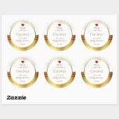 Elegante Product Verpakking Etiketten Wit en Goud (Vel)