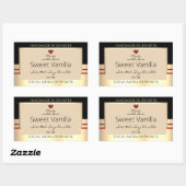 Elegante Product Verpakking Etiketten Zwart Beige  (Vel)