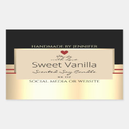 Elegante Product Verpakking Etiketten Zwart Beige