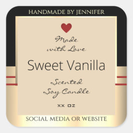 Elegante Product Verpakking Etiketten Zwart Beige