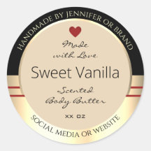 Elegante Product Verpakking Etiketten Zwart Beige 