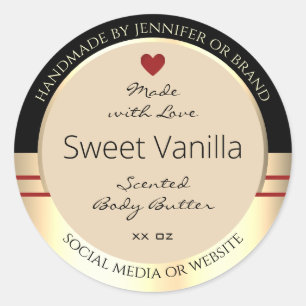 Elegante Product Verpakking Etiketten Zwart Beige 