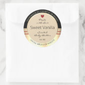 Elegante Product Verpakking Etiketten Zwart Beige  (Tas)