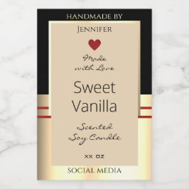 Elegante Product Verpakking Etiketten Zwart Beige