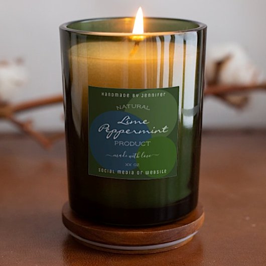 Elegante Product Verpakkingsetiketten Donkergroen Vierkante Sticker