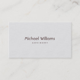 ELEGANTE PROFESIONAL MINIMALISTA SIMPLE BLANCO VISITEKAARTJE