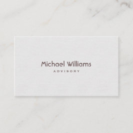ELEGANTE PROFESIONAL MINIMALISTA SIMPLE BLANCO VISITEKAARTJE