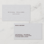 ELEGANTE PROFESIONAL MINIMALISTA SIMPLE BLANCO VISITEKAARTJE (Voorkant / Achterkant)