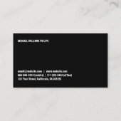 ELEGANTE PROFESIONAL NEGRO GOTAS DORADAS VISITEKAARTJE (Achterkant)