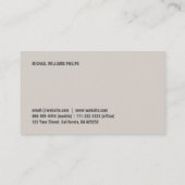 ELEGANTE PROFESIONAL ROCA PIEDRA BLANCO NATURAL VISITEKAARTJE (Achterkant)