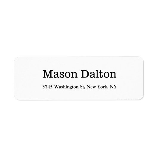 Elegante professional etiket (Voorkant)