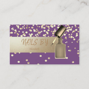 Elegante Professional, Modern, Confetti, Nagellak Visitekaartje