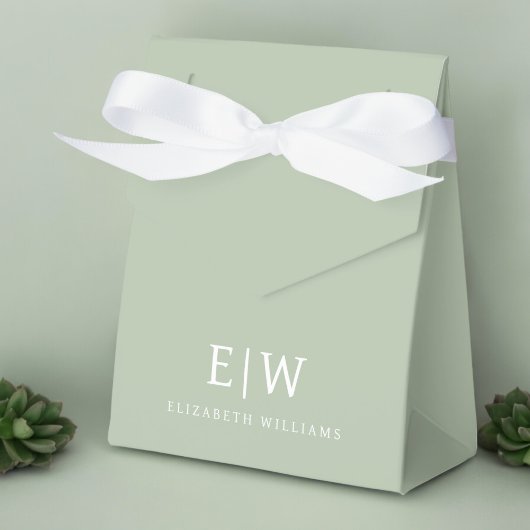 Elegante Professioneel Eenvoudig Monogram Minimali Bedankdoosjes