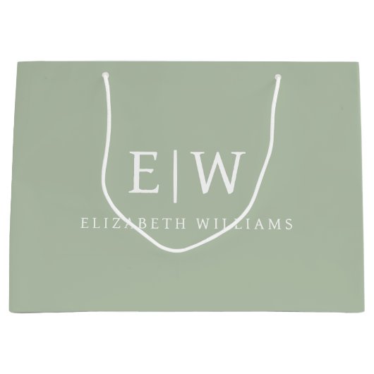 Elegante Professioneel Eenvoudig Monogram Minimali Groot Cadeauzakje (Voorkant)