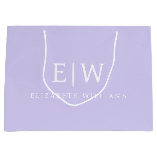 Elegante Professioneel Eenvoudig Monogram Minimali Groot Cadeauzakje (Voorkant)