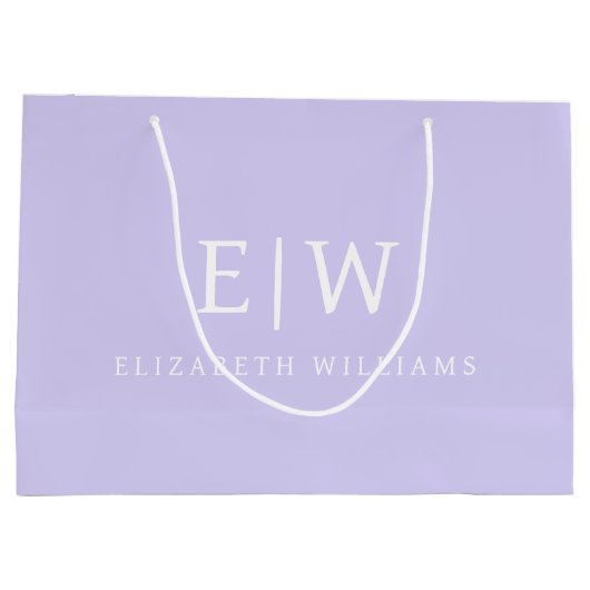 Elegante Professioneel Eenvoudig Monogram Minimali Groot Cadeauzakje (Achterkant)