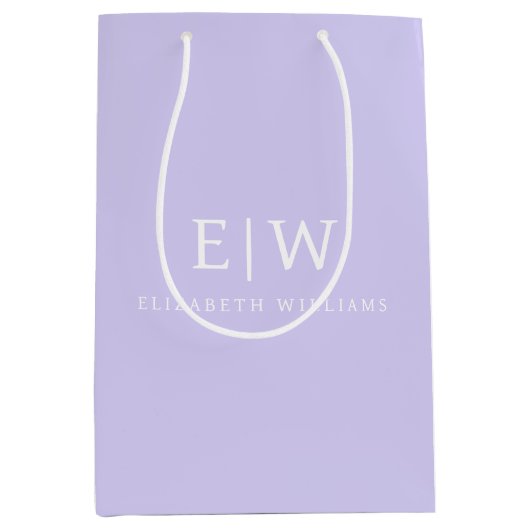 Elegante Professioneel Eenvoudig Monogram Minimali Medium Cadeauzakje (Voorkant)