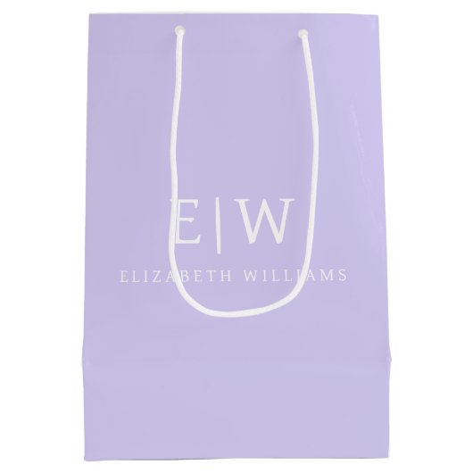 Elegante Professioneel Eenvoudig Monogram Minimali Medium Cadeauzakje (Achterkant)