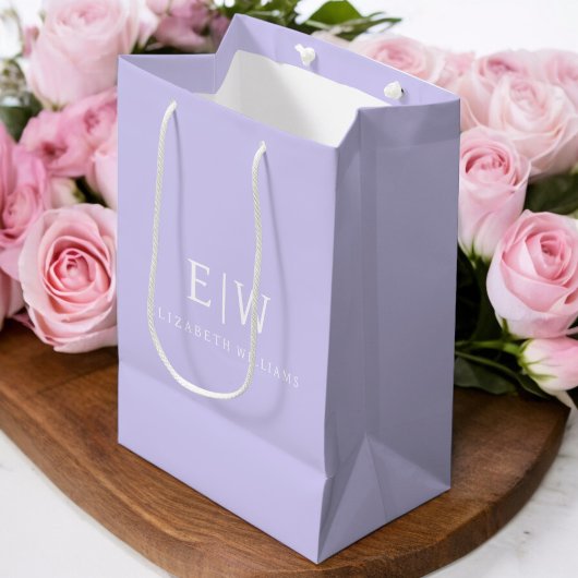 Elegante Professioneel Eenvoudig Monogram Minimali Medium Cadeauzakje