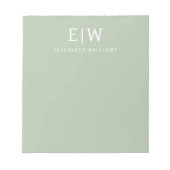 Elegante Professioneel Eenvoudig Monogram Minimali Notitieblok (Voorkant)