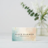 Elegante Professioneel Eenvoudig Monogram Minimali Visitekaartje (Staand voorkant)