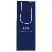 Elegante Professioneel Eenvoudig Monogram Minimali Wijn Cadeautas (Voorkant)