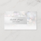 Elegante Professioneel Minimalistisch, Bokeh Visitekaartje (Voorkant)