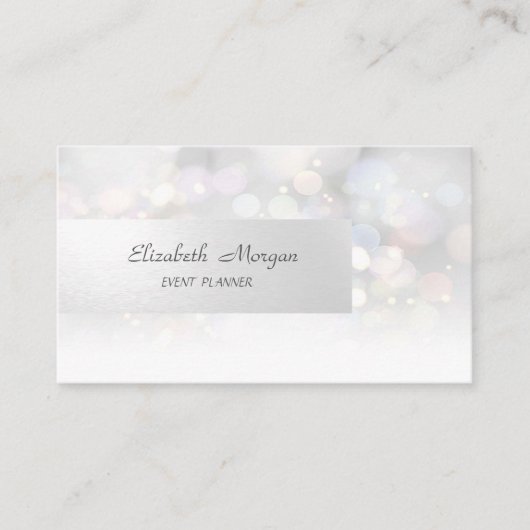 Elegante Professioneel Minimalistisch, Bokeh Visitekaartje (Voorkant)