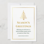 Elegante Professionele Aangepaste Logo Groene Kers Feestdagenkaart (Voorkant)