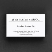 Elegante professionele advocaat visitekaartje