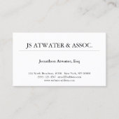 Elegante professionele advocaat visitekaartje (Voorkant)