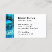 Elegante professionele Agaat Geode Visitekaartje (Achterkant)