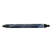 Elegante Professionele Agaat Marmer Script Zwarte Inkt Pen (Voorkant)
