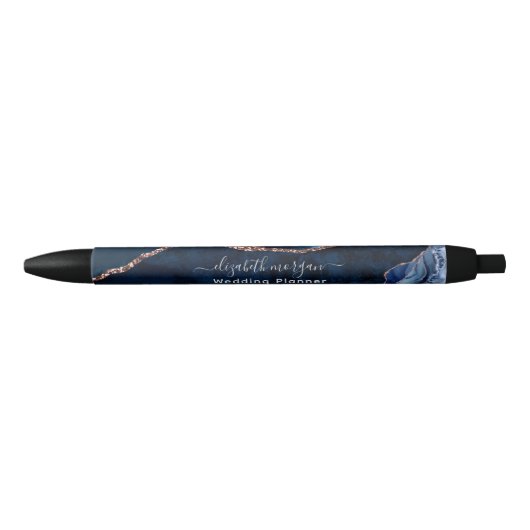 Elegante professionele agaatmarmeren script zwarte inkt pen (Voorkant)