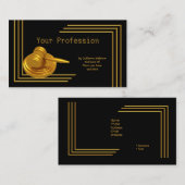 Elegante professionele beroep gouden hamer visitekaartje (Voorkant / Achterkant)