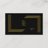 Elegante professionele beroep gouden hamer visitekaartje (Achterkant)