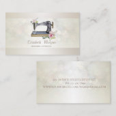 Elegante professionele bloemenbokeh naaimachine visitekaartje (Voorkant / Achterkant)