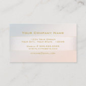 Elegante  Professionele Blush Parel Monogram Visitekaartje (Achterkant)