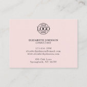 Elegante professionele Blush Pink eenvoudige herin Afsprakenkaartje (Achterkant)