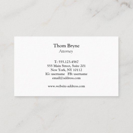 Elegante professionele boom Logo Visitekaartje (Achterkant)