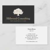 Elegante professionele boom Logo Visitekaartje (Voorkant / Achterkant)