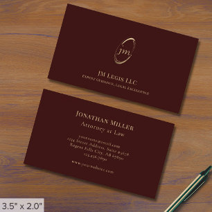 Elegante professionele Bourgondische wijnkleur Visitekaartje