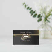 Elegante Professionele Chic Luxe Lippen Visitekaartje (Staand voorkant)