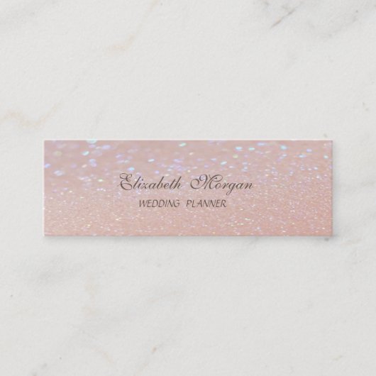 Elegante Professionele Chic Moderne Glitterende B Mini Visitekaartje (Voorkant)