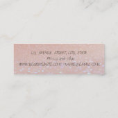 Elegante Professionele Chic Moderne Glitterende B Mini Visitekaartje (Achterkant)